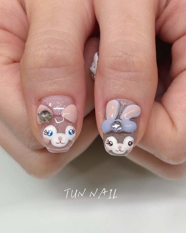 🎀 達菲甜夢 💜,美甲作品