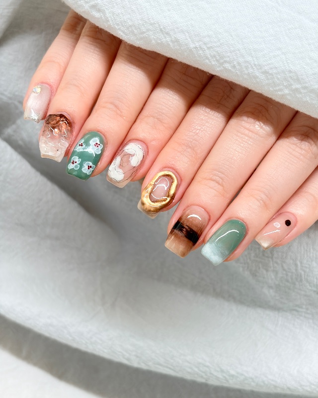 日系美甲套餐A，美甲作品