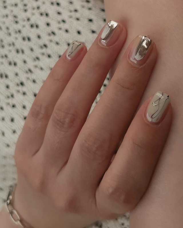 遊走的線，美甲作品照片 3