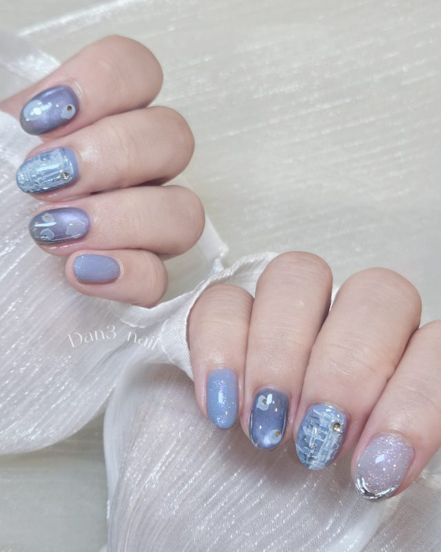 💙⋆⁺₊✧👀🫧，美甲作品照片 2