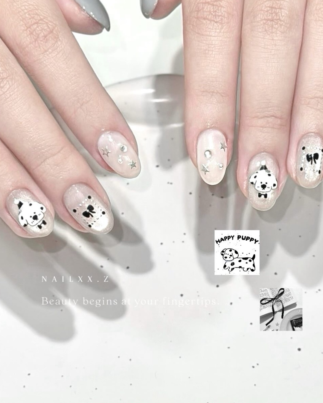 🐶，美甲作品