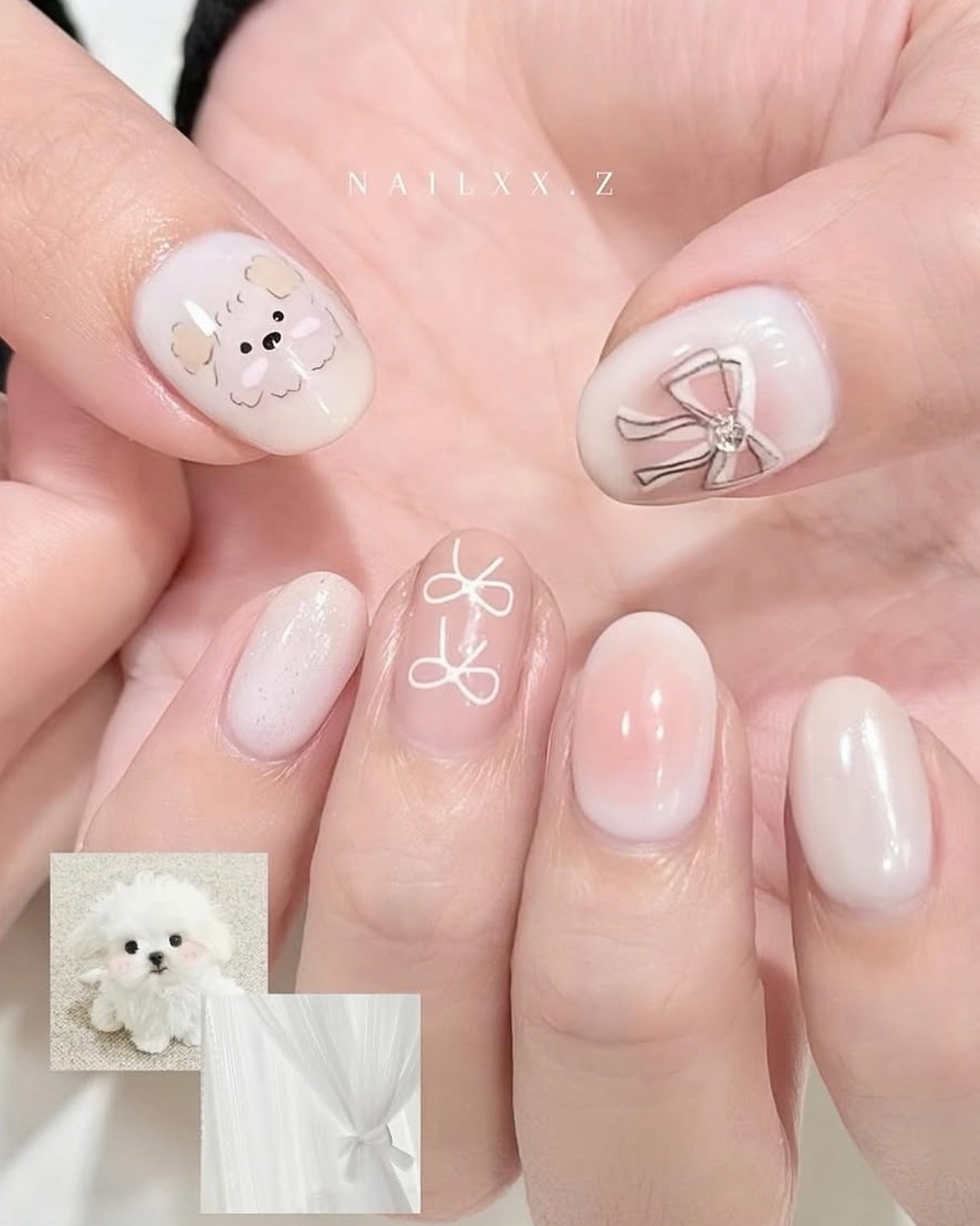 色鉛筆手繪，美甲作品