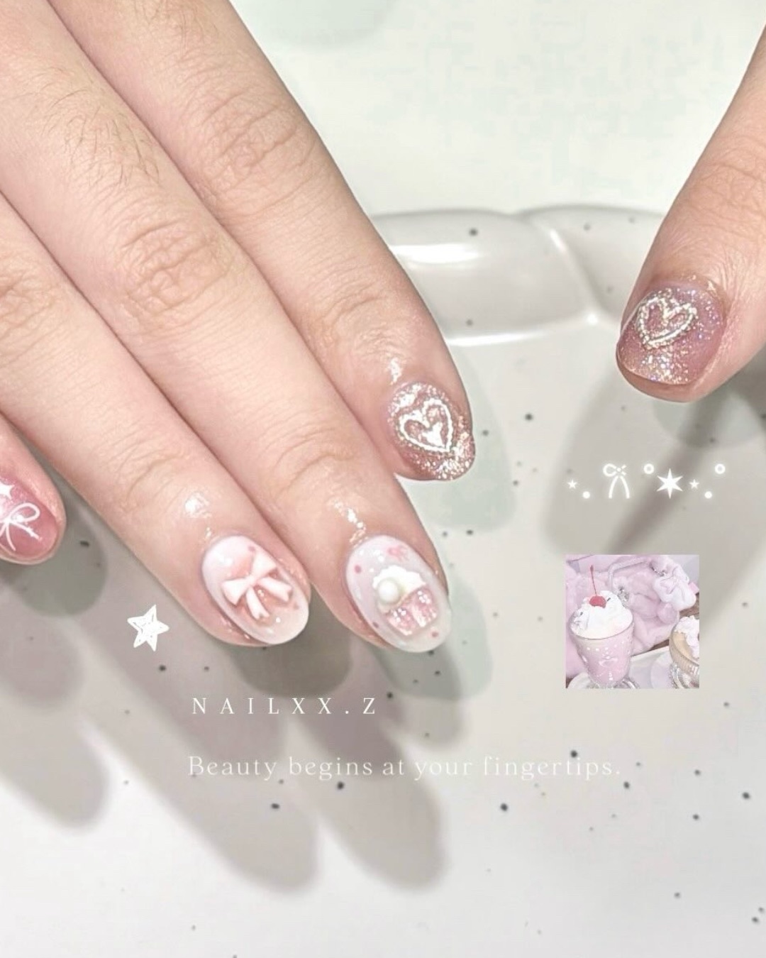 下午茶｜小蛋糕，美甲作品