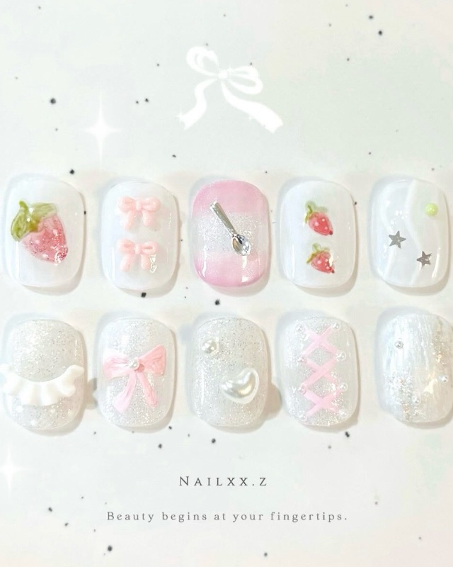 奶油糖霜,美甲作品