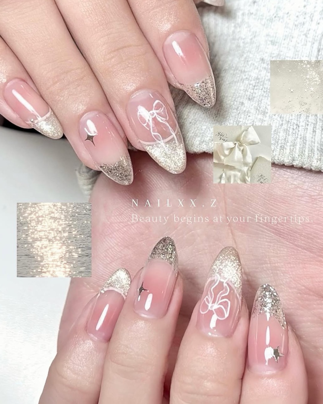 晶瑩剔透，美甲作品