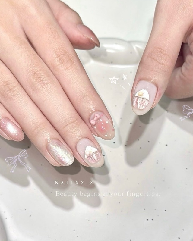 小蛋糕🧁,美甲作品