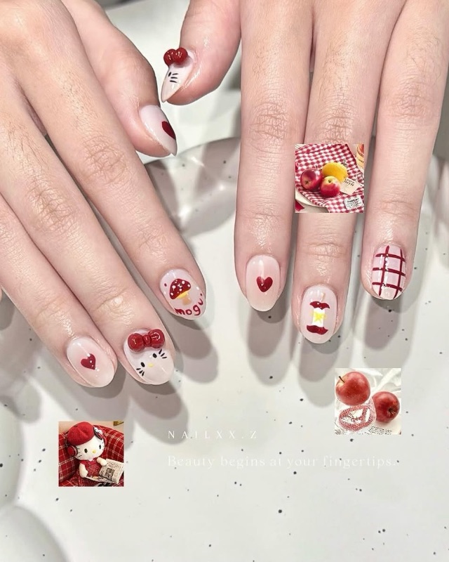 kitty🍎,美甲作品