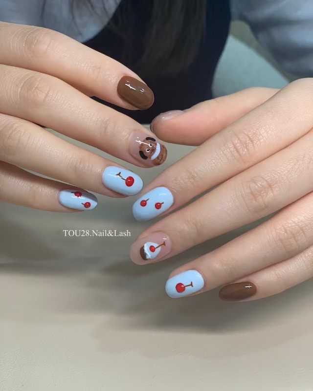 櫻桃汪汪，美甲作品