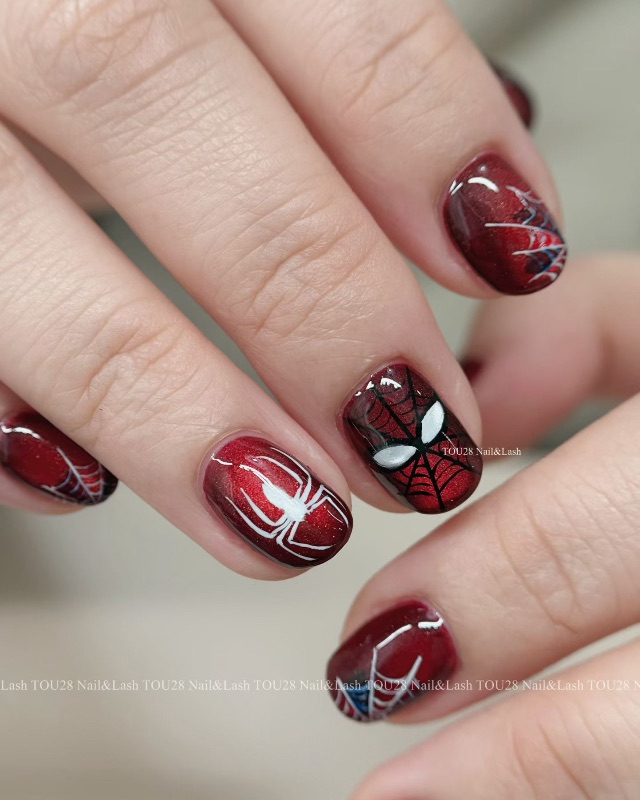 蜘蛛俠🕷️，美甲作品