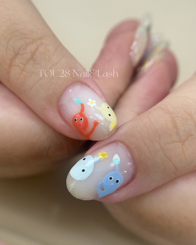 皮克敏，美甲作品照片 3