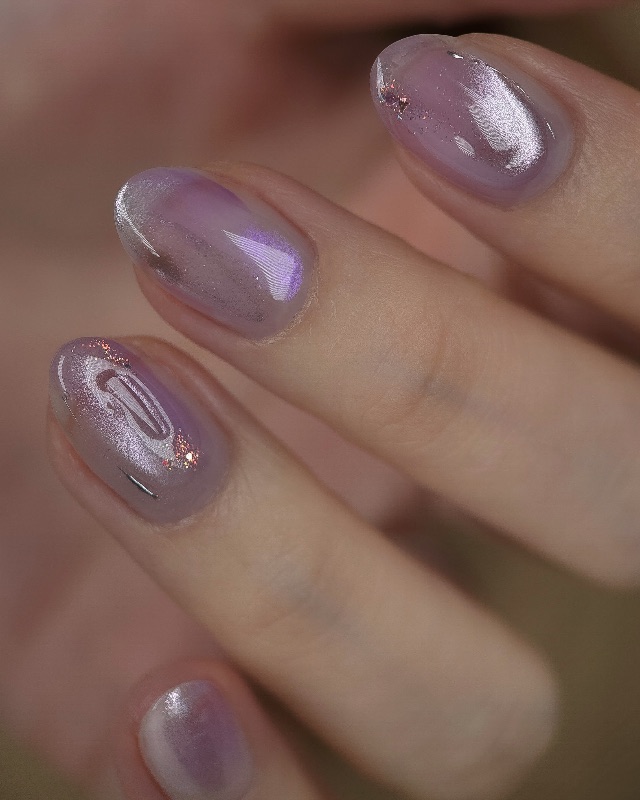 葡萄冰沙🍇，美甲作品照片 3