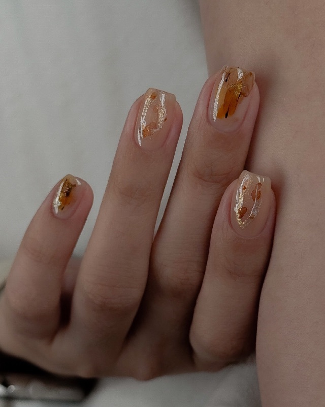 秋風掃落葉🍂，美甲作品