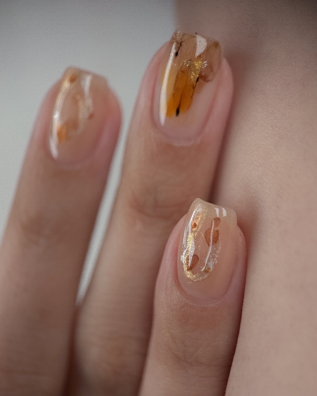 秋風掃落葉🍂，美甲作品照片 3
