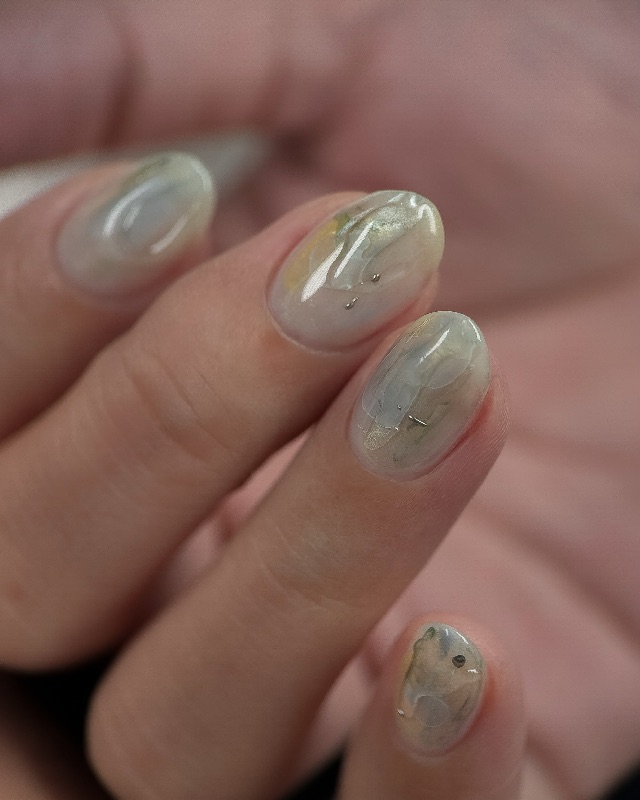 水影浮綠，美甲作品照片 2