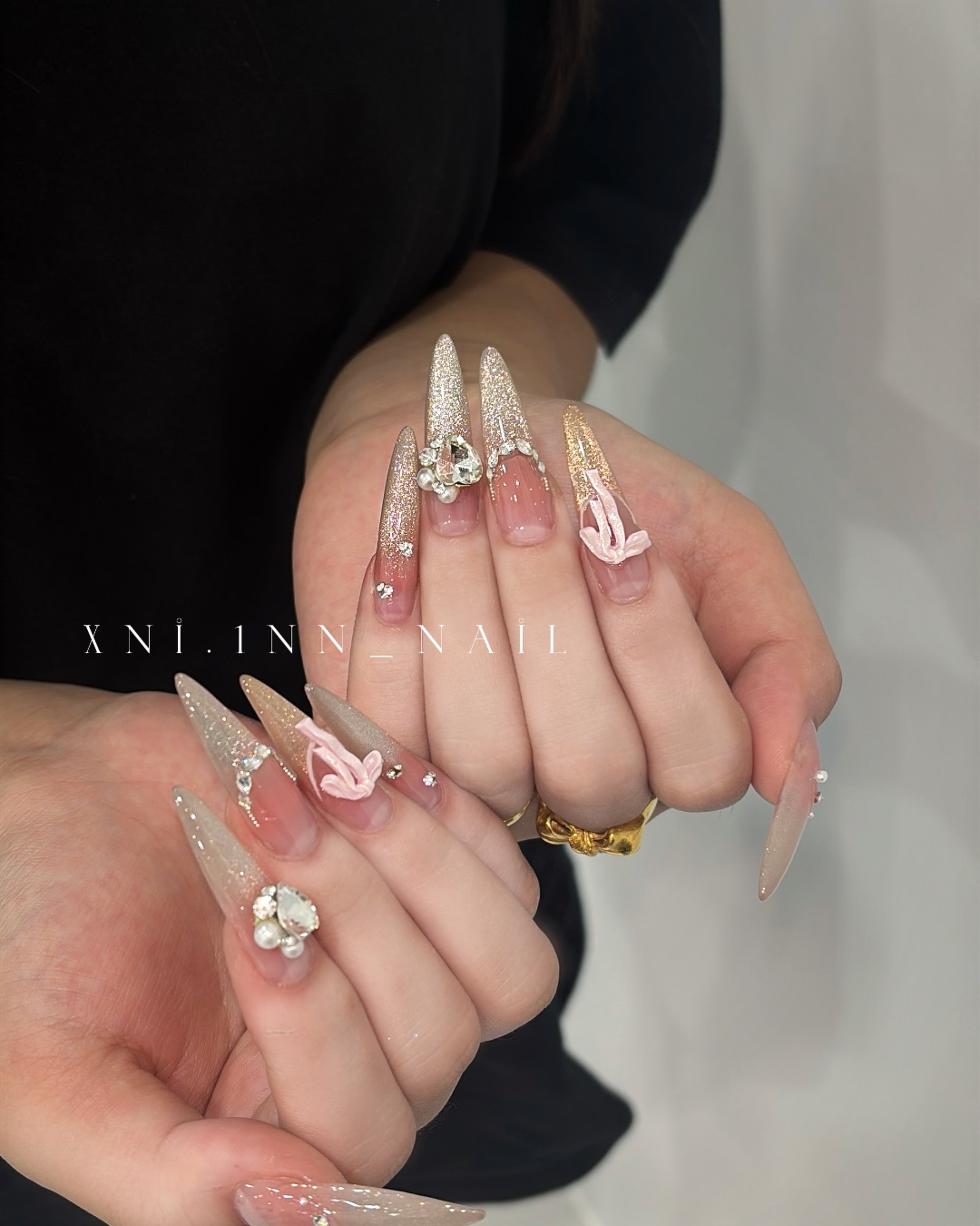 奢華腮紅漸變貓眼款𝝑𝑒，美甲作品