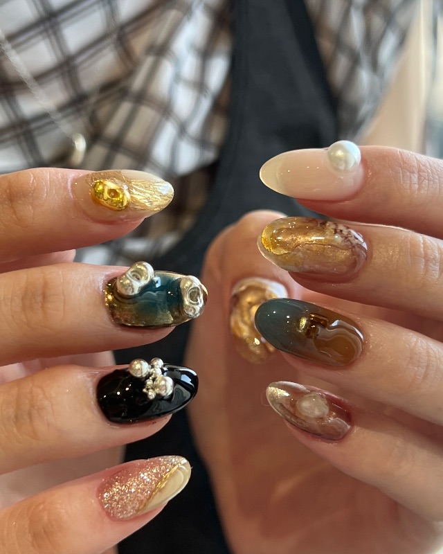 日系造型款式，美甲作品照片 3