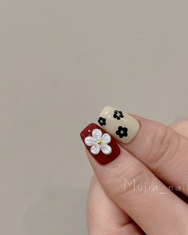 立體小花，美甲作品照片 2