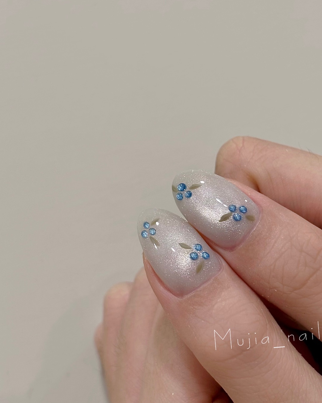 藍莓雪碧，美甲作品