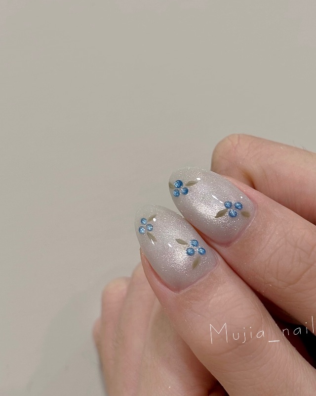 藍莓雪碧,美甲作品
