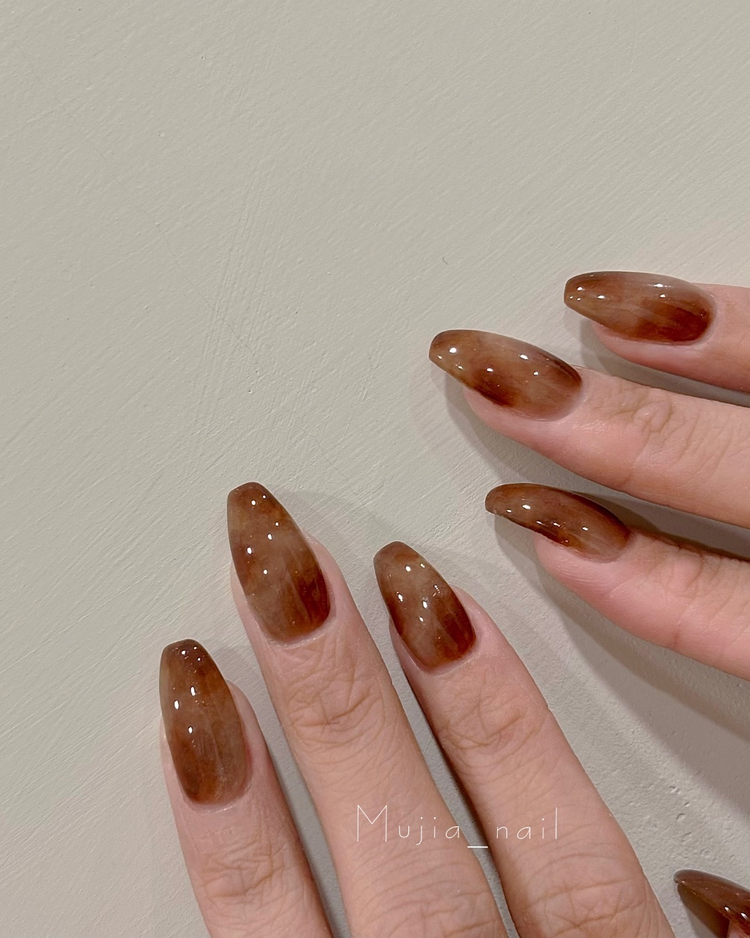 琥珀，美甲作品