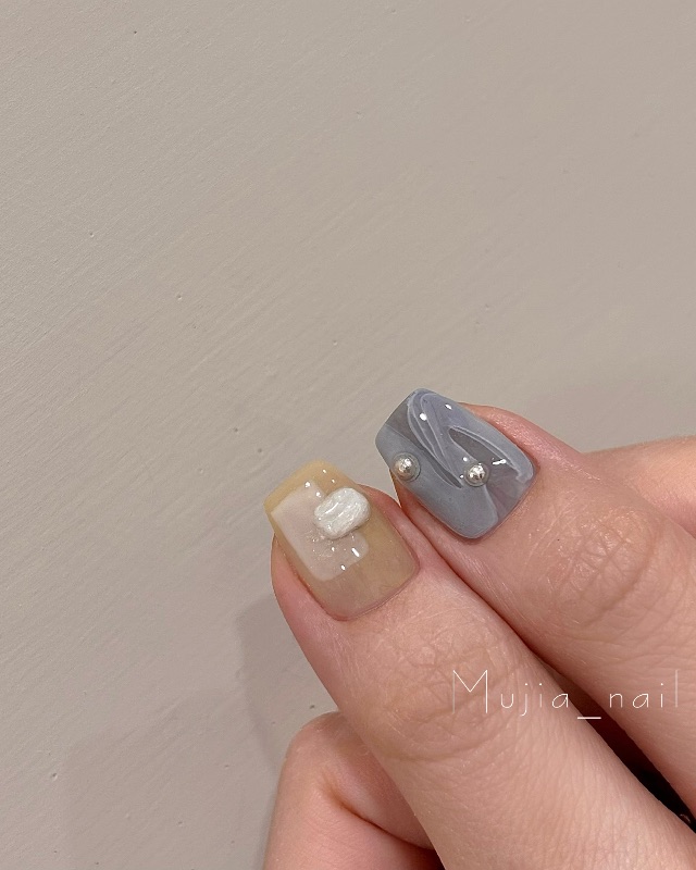 光影染花,美甲作品