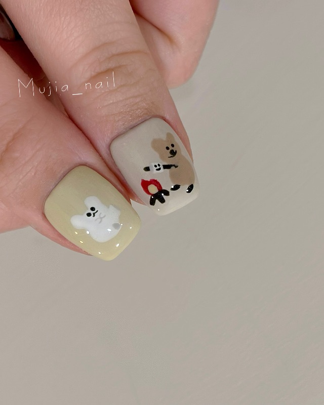 矮袋鼠,美甲作品