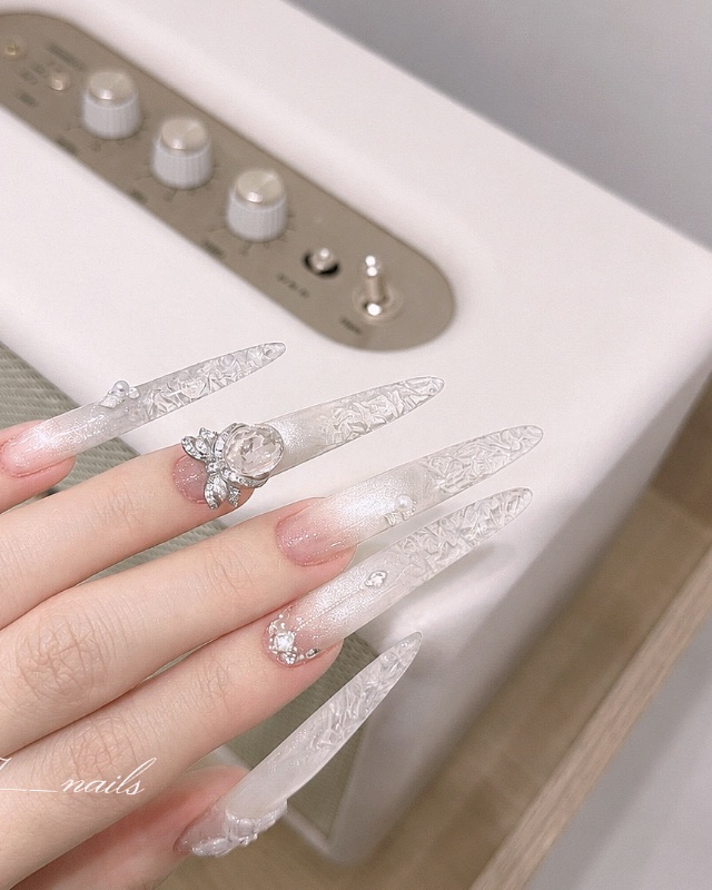 延甲冰塊貓眼🧊，美甲作品照片 2