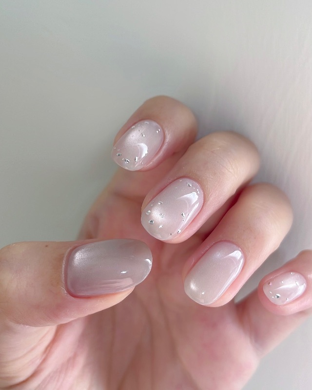 清透泡泡🫧，美甲作品