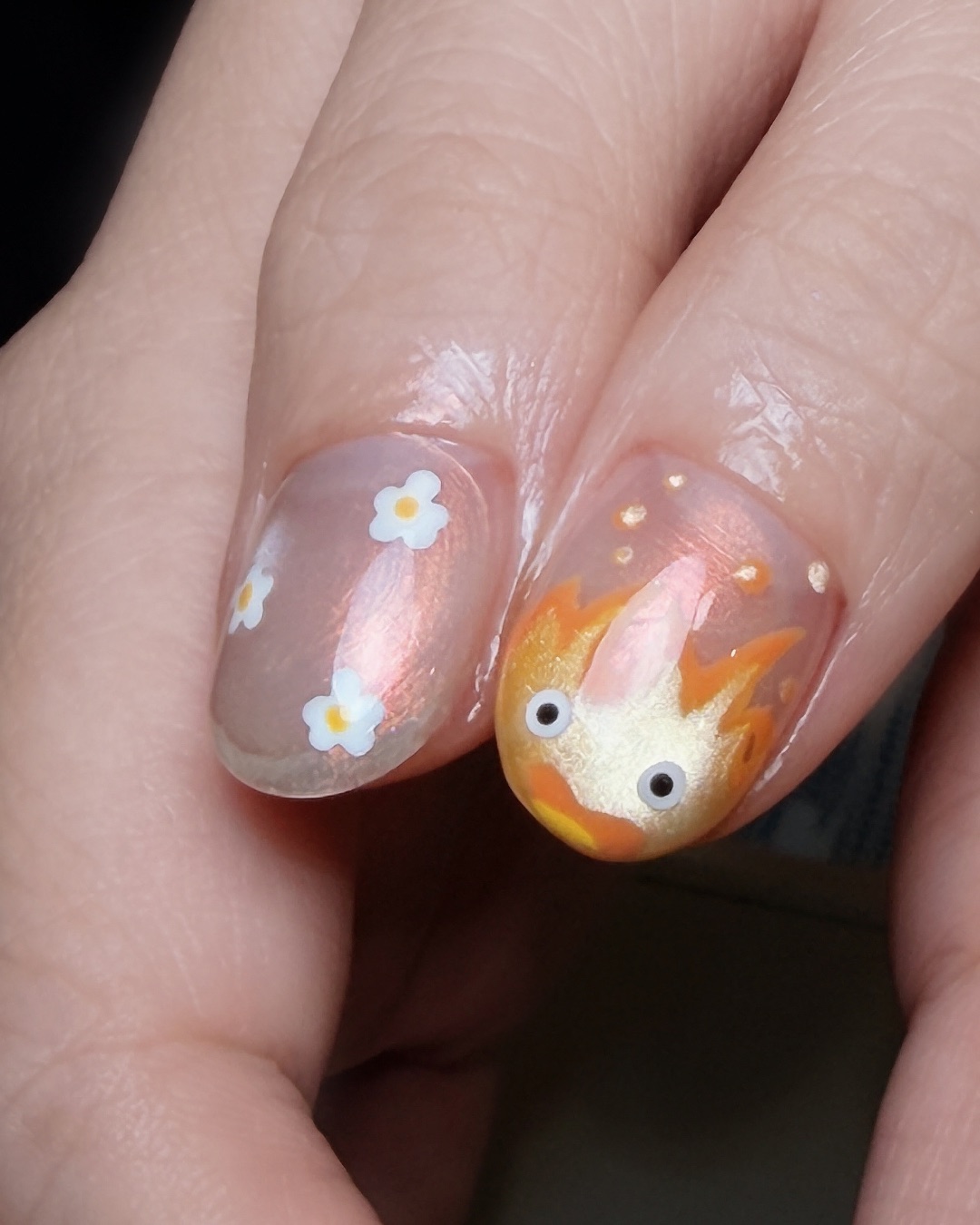 手繪卡通，美甲作品