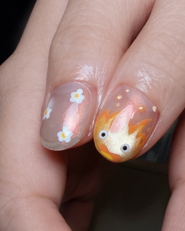 手繪卡通，美甲作品