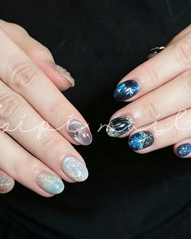 海底星河🌊，美甲作品照片 2