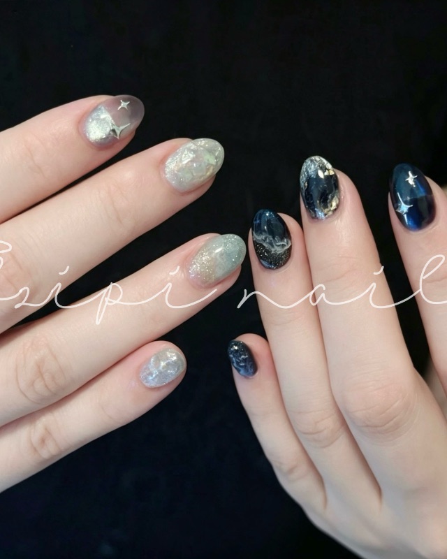 海底星河🌊，美甲作品照片 5