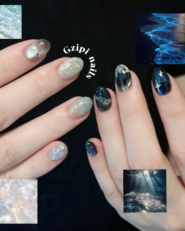 海底星河🌊，美甲作品