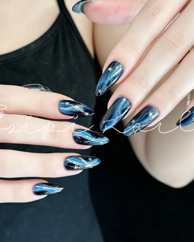 銀河碎片🌌，美甲作品照片 3