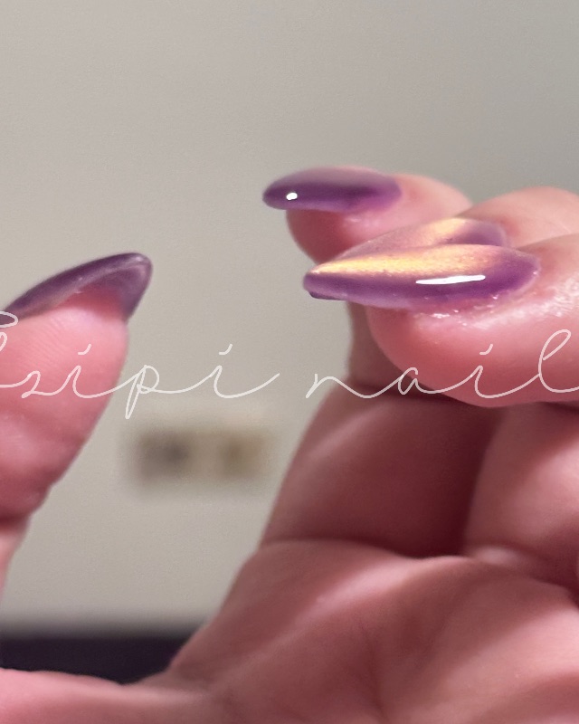 葡萄貓眼🍇，美甲作品照片 2