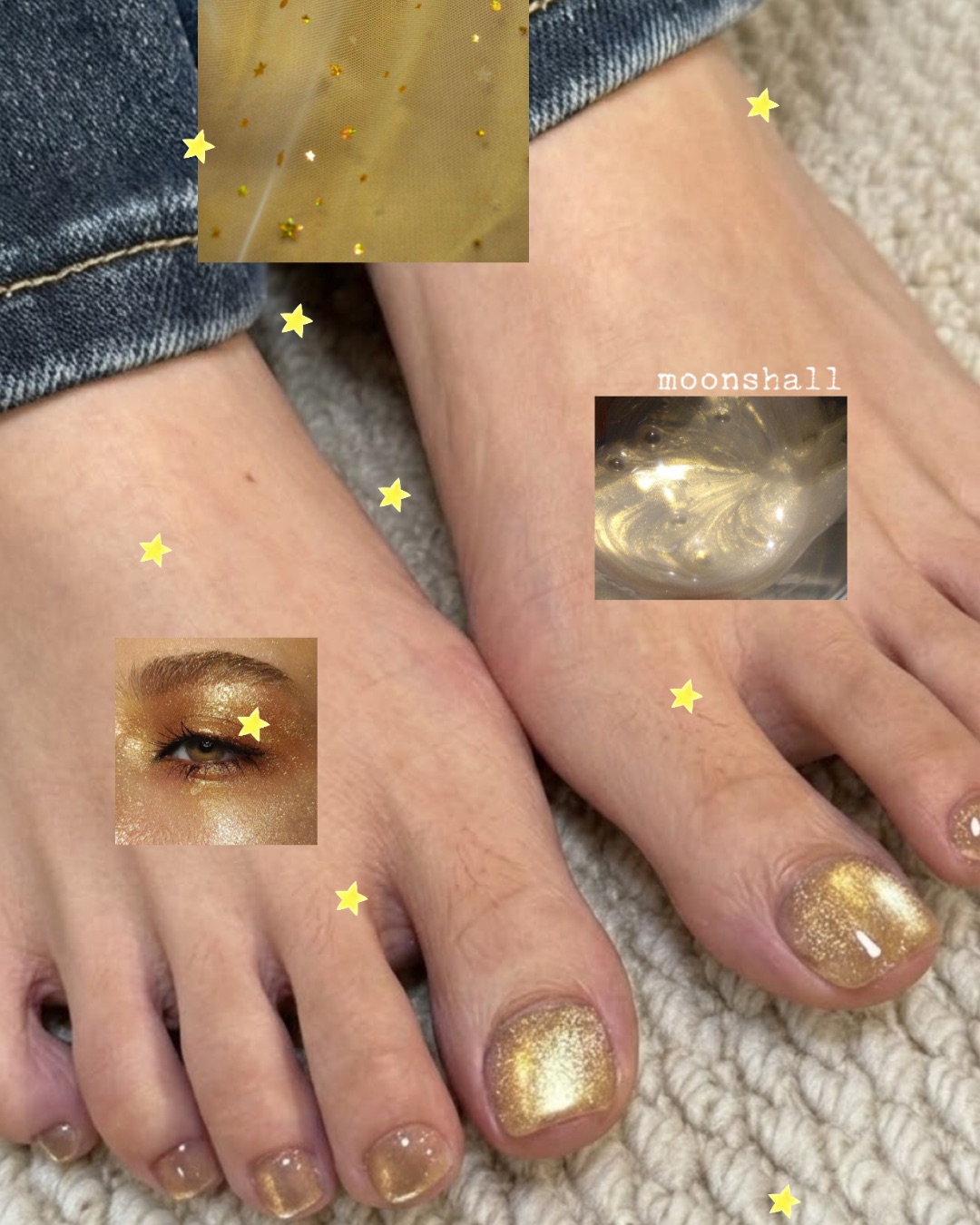 Shimmering Gold，美甲作品