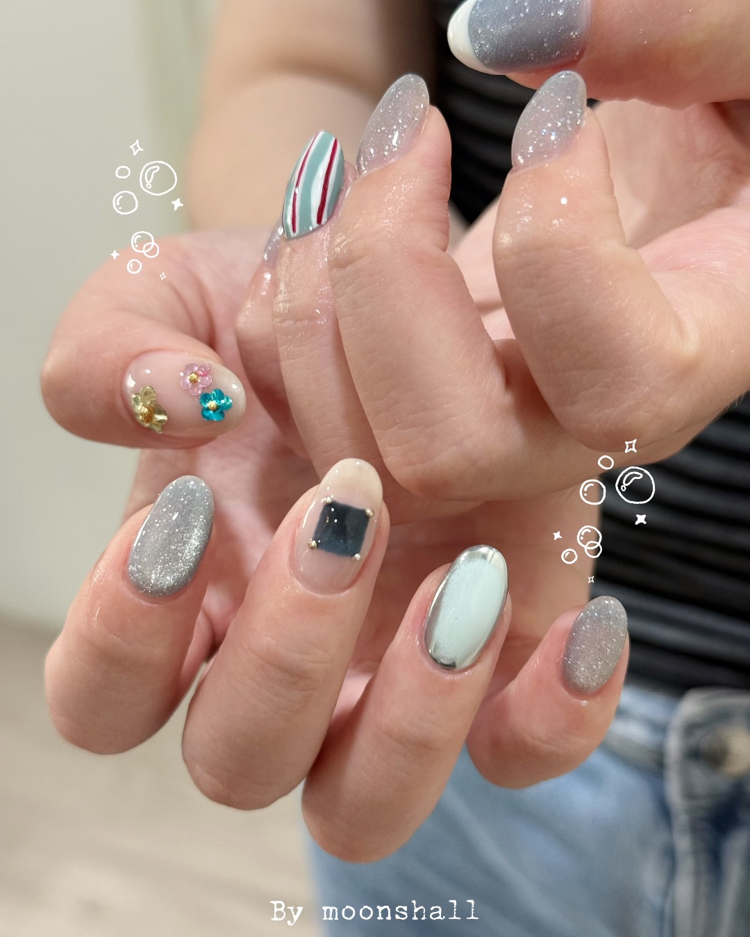 Ocean Princess aesthetic，美甲作品