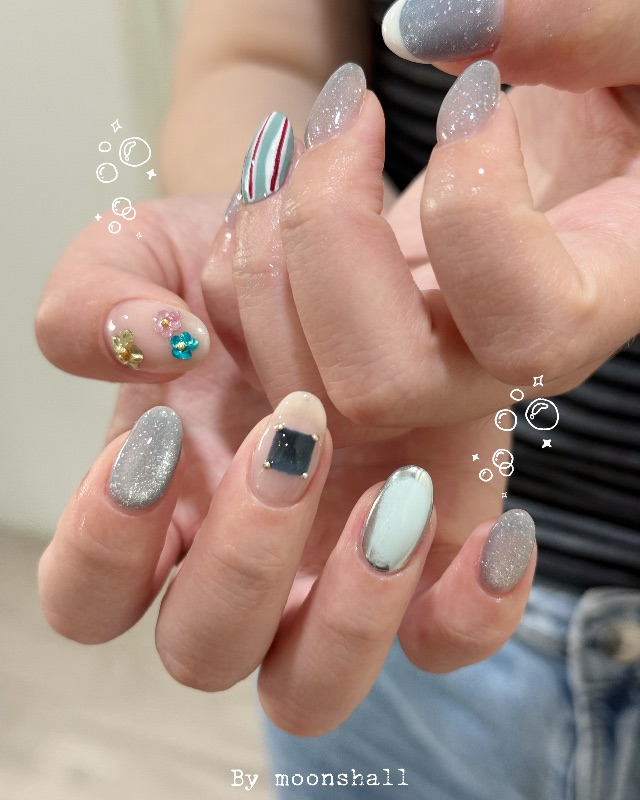 Ocean Princess aesthetic，美甲作品